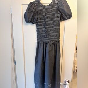 GANNI DRESS. NEVER WORN!!! Black flattering maxi dress.